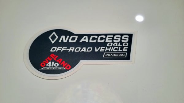 Overland 4lo No Access Sticker NEW HD - Image 2