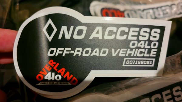 Overland 4lo No Access Sticker NEW HD - Image 3