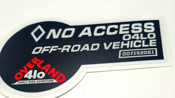 Overland 4lo No Access Sticker NEW HD
